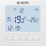 Beok WiFi-Thermostat für Gasheizkessel, programmierbarer LCD-Raumthermostat, AC220V 3A,...