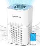 FRESHDEW Wi-Fi Luftreiniger Allergiker, CADR 300m³/h für 100㎡ Raucherzimmer Wohnung,...