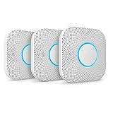 Google Nest Protect, Weiß, 3er Pack, Der Rauchmelder, der spricht und dein Smartphone...