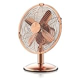 Brandson - Retro Tischventilator im Kupfer Design - 18cm Tisch Ventilator - 2...