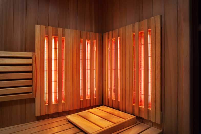 Design-Beispiel: Infrarotheizung in einer Sauna